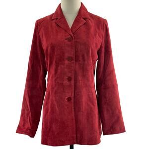 Vintage 90s Red Leather Jacket Women's Small Pursuits Ltd.